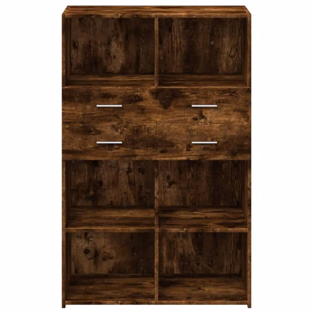 Berkfield Home Smoked Oak Highboard in Brown, W: 80 cm, D: 42.5 cm, H: 124 cm – 4