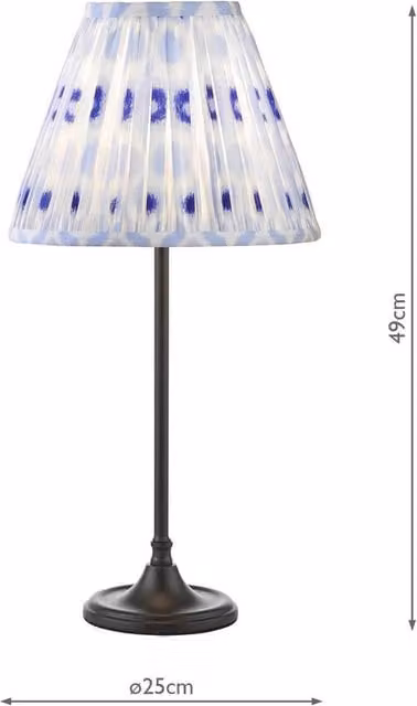 Dar Lighting Modern LED Fabric Lamp in Black and Blue