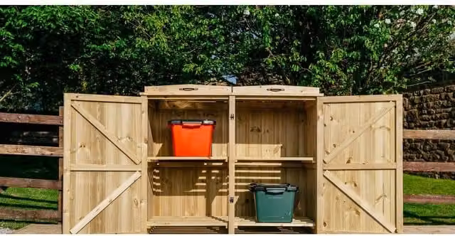 Buttercup Farm Chatburn 4 Box Store in Brown Timber W/D/H: 122.5 x 80.4 x 70.0 cm – 1