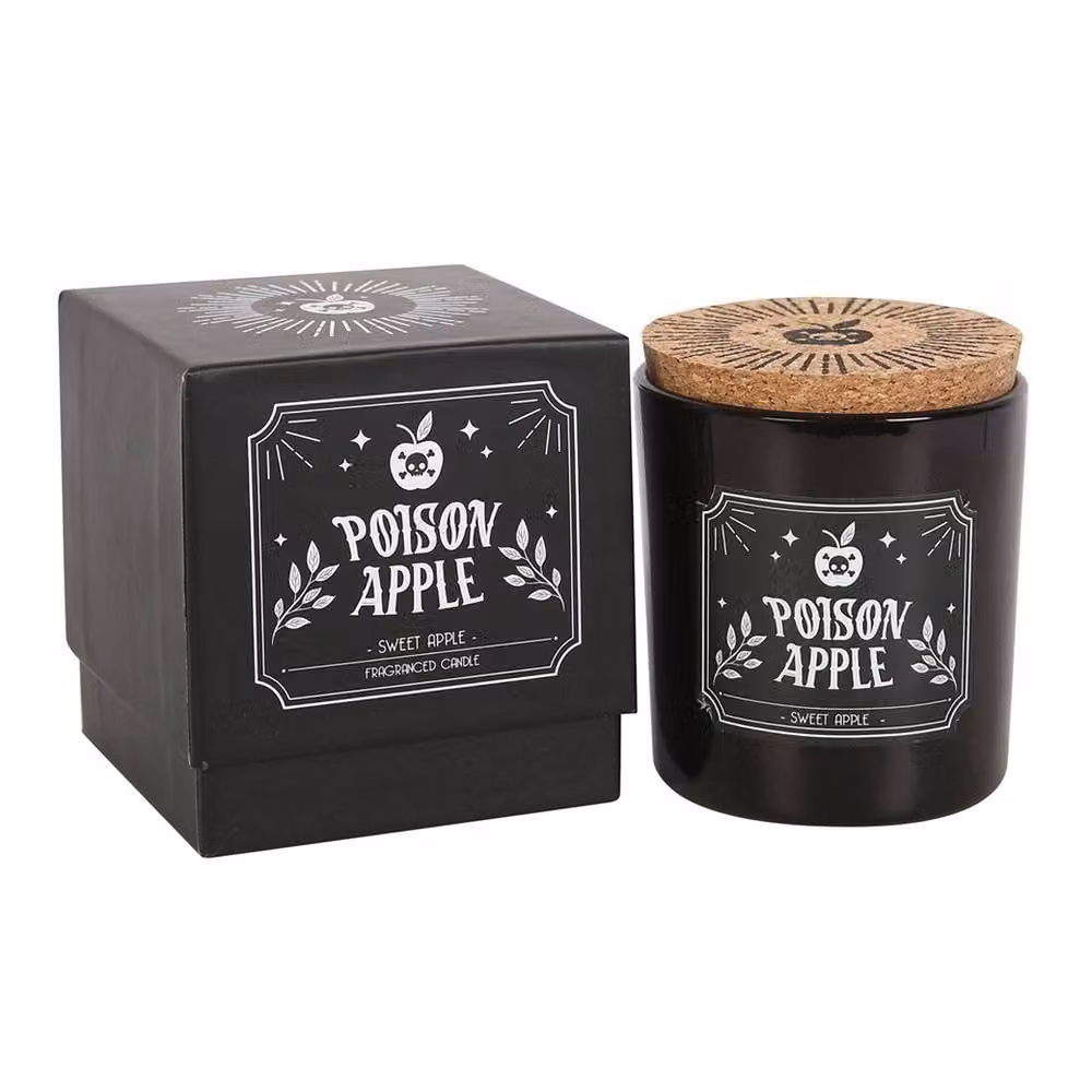 Uniqueful Poison Apple Sweet Apple Votive Candle in Black, 100g – 2