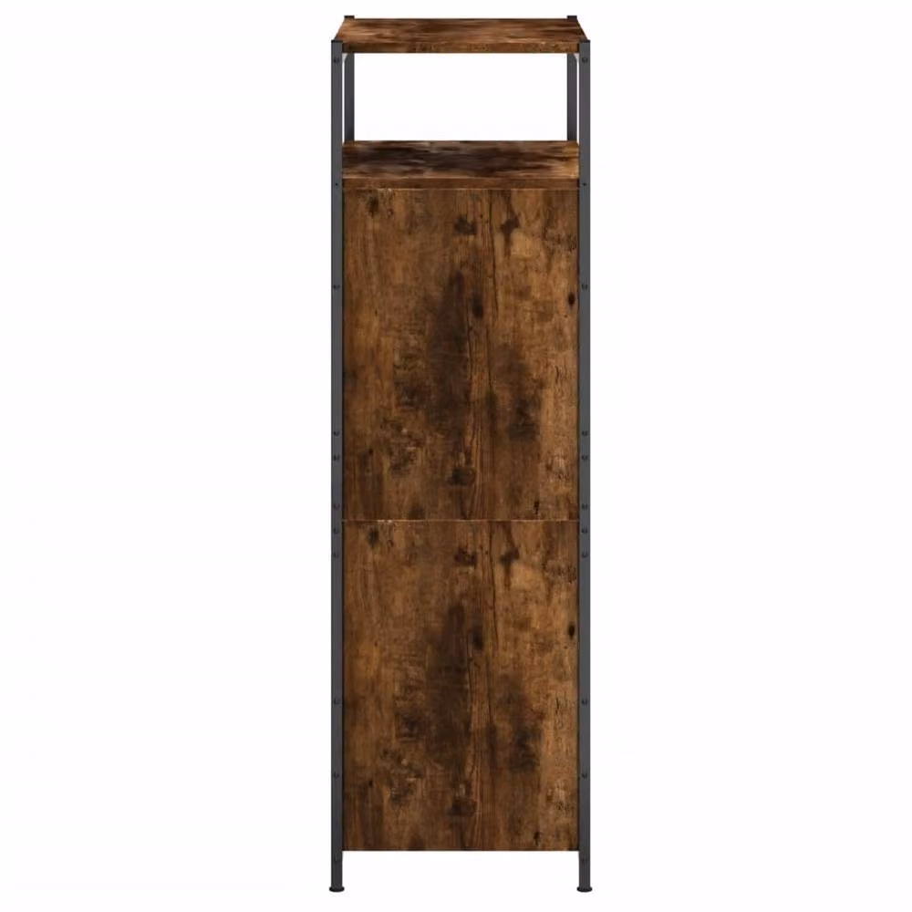 Berkfield Home Smoked Oak Shoe Cabinet in Brown, W/D/H: 60 x 34 x 112 cm – 3