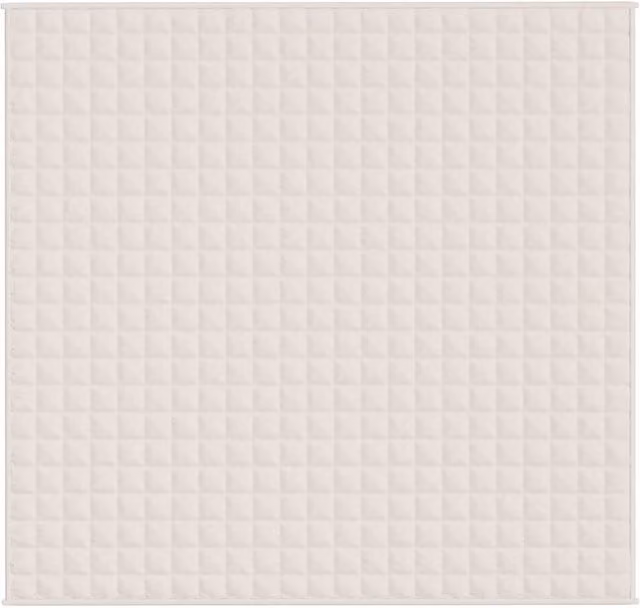 Berkfield Home Soft Weighted Blanket in Light Cream, W: 220 cm, D: 230 cm, 13 kg