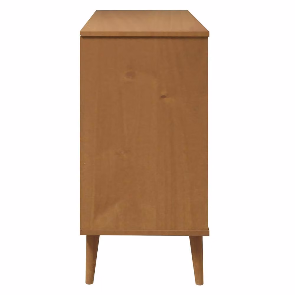 Berkfield Home MOLDE Drawer Cabinet in Brown Solid Pine Wood, W/D/H: 113 x 40 x 80 cm – 3