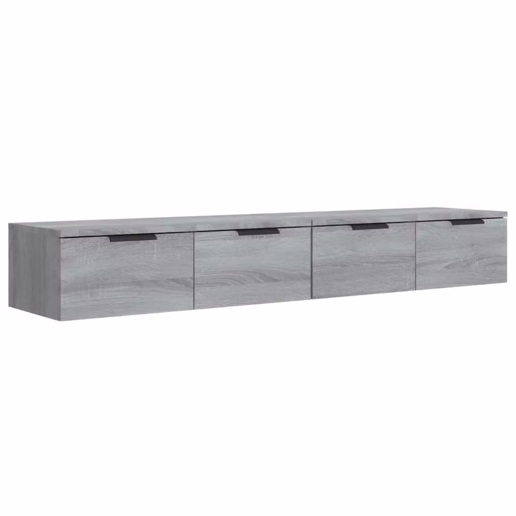 Berkfield Home Wall Mounted Cabinets, 2 Piece Set in Grey, W/D/H: 68 x 30 x 20 cm – 2