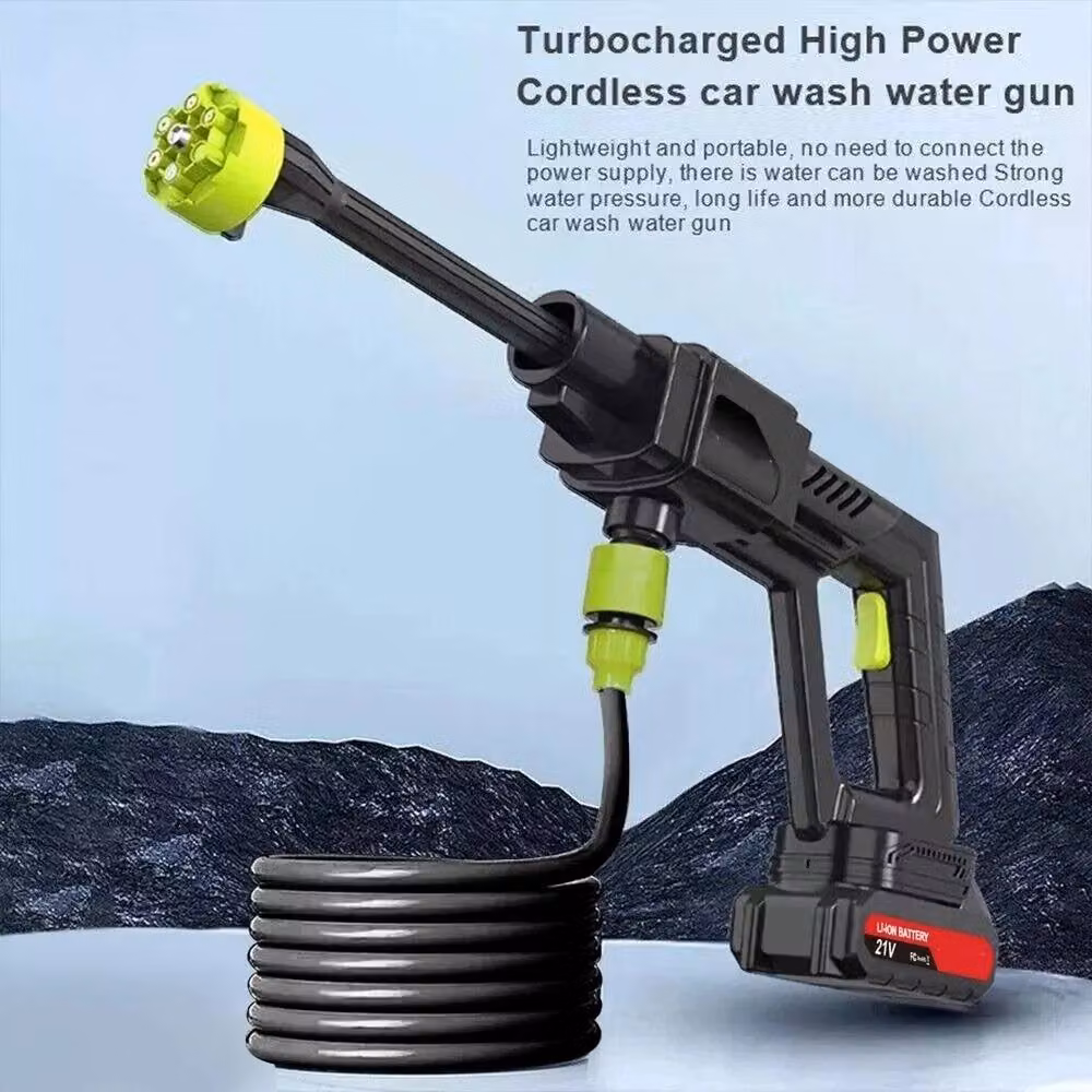 NESTLUNE Cordless High Power Car Pressure Washer in Black with Rechargeable Battery – 5