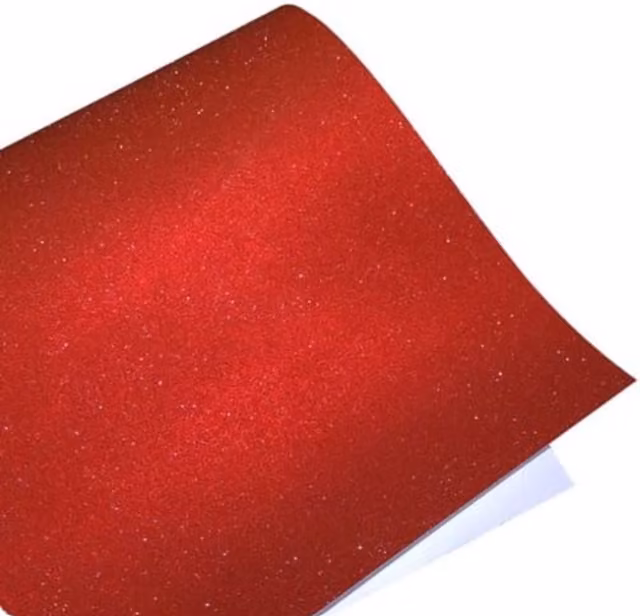 Syntego Red Glitter Vinyl, Pack of 10 Sheets