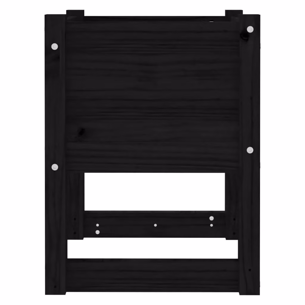 Berkfield Home Black Solid Wood Pine Planter W/D/H: 40 x 40 x 52.5 cm – 4