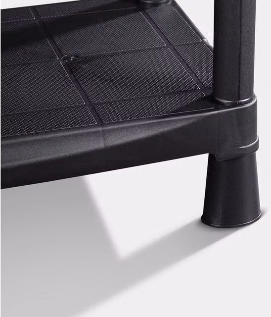 VonHaus 5-Tier Black Freestanding Shelving Units, Pack of 2