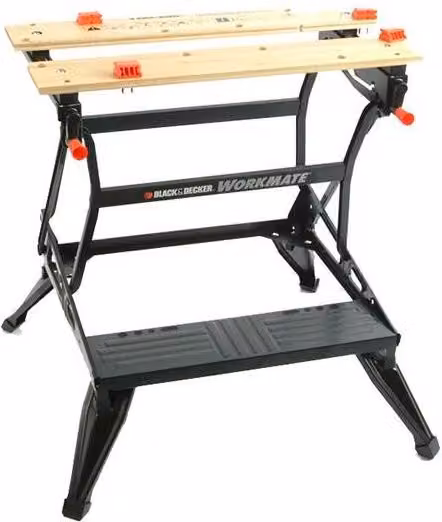 Black+Decker WM626 Tough Dual Height Foldable Workmate with Vice in Black