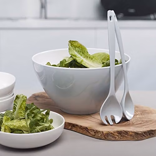 Zeal Melamine Salad Bowl and Server Set in Blue and White – 2