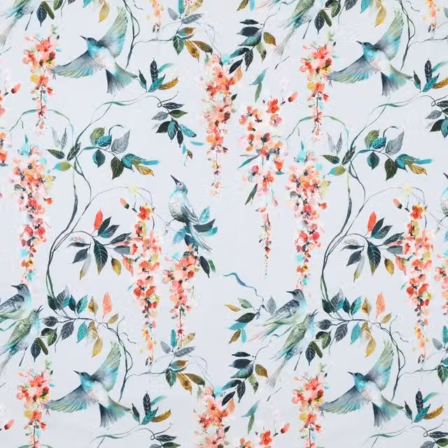 Linda Barker Home Wisteria Fabric Hedgerow in Multicolour