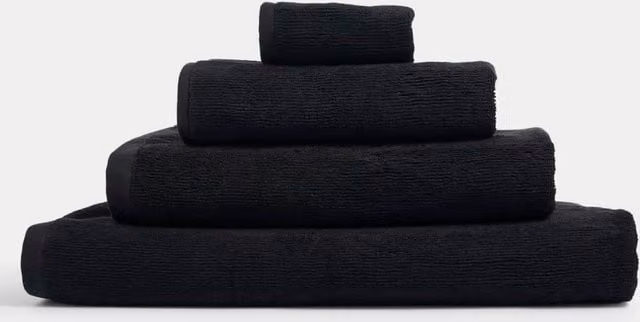 M&S Fluffy Pure Cotton Towel in Black