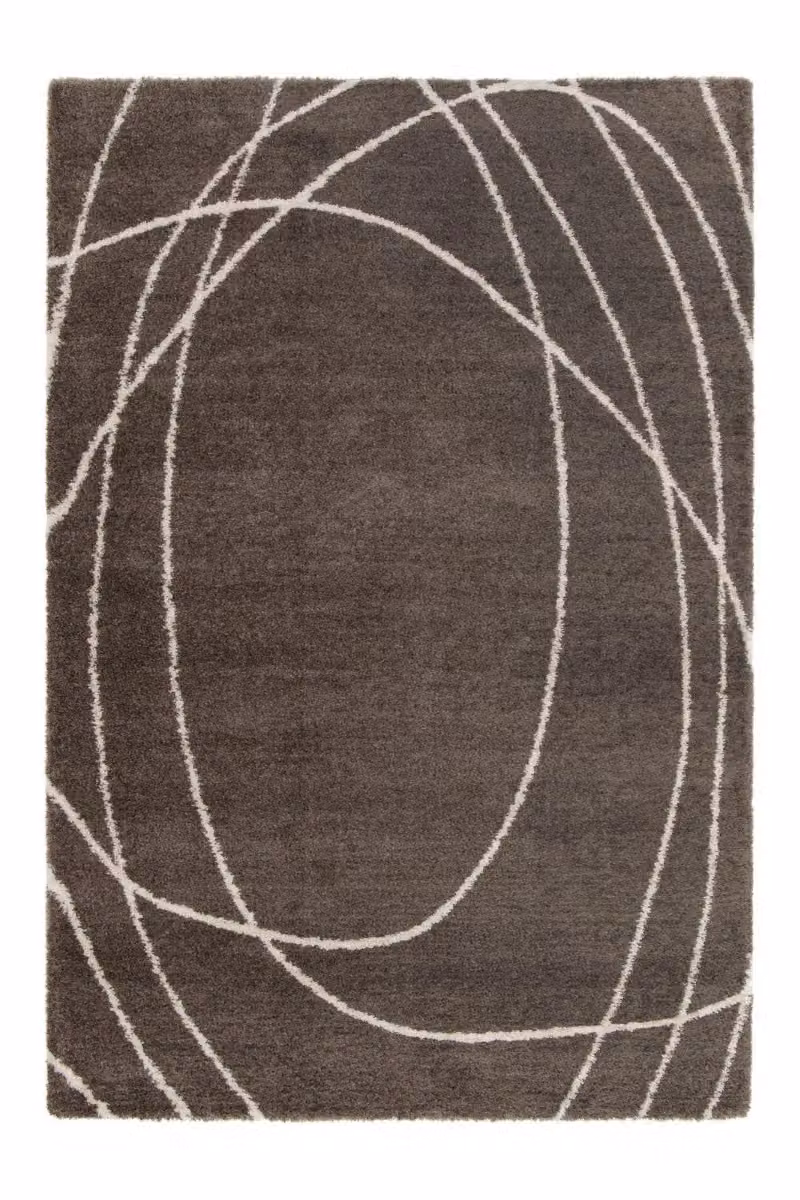 The Rug Shop UK Taupe Abstract Modern Stain-Resistant Grey Rug, W: 200 cm, D: 290 cm – 5