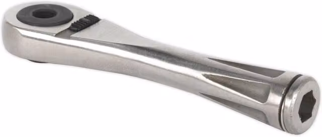 Loops Micro Ratchet Bit Driver with 1/4 inch Hex Drive and 72-Tooth Ratchet in Silver and Multicolour Stainless Steel