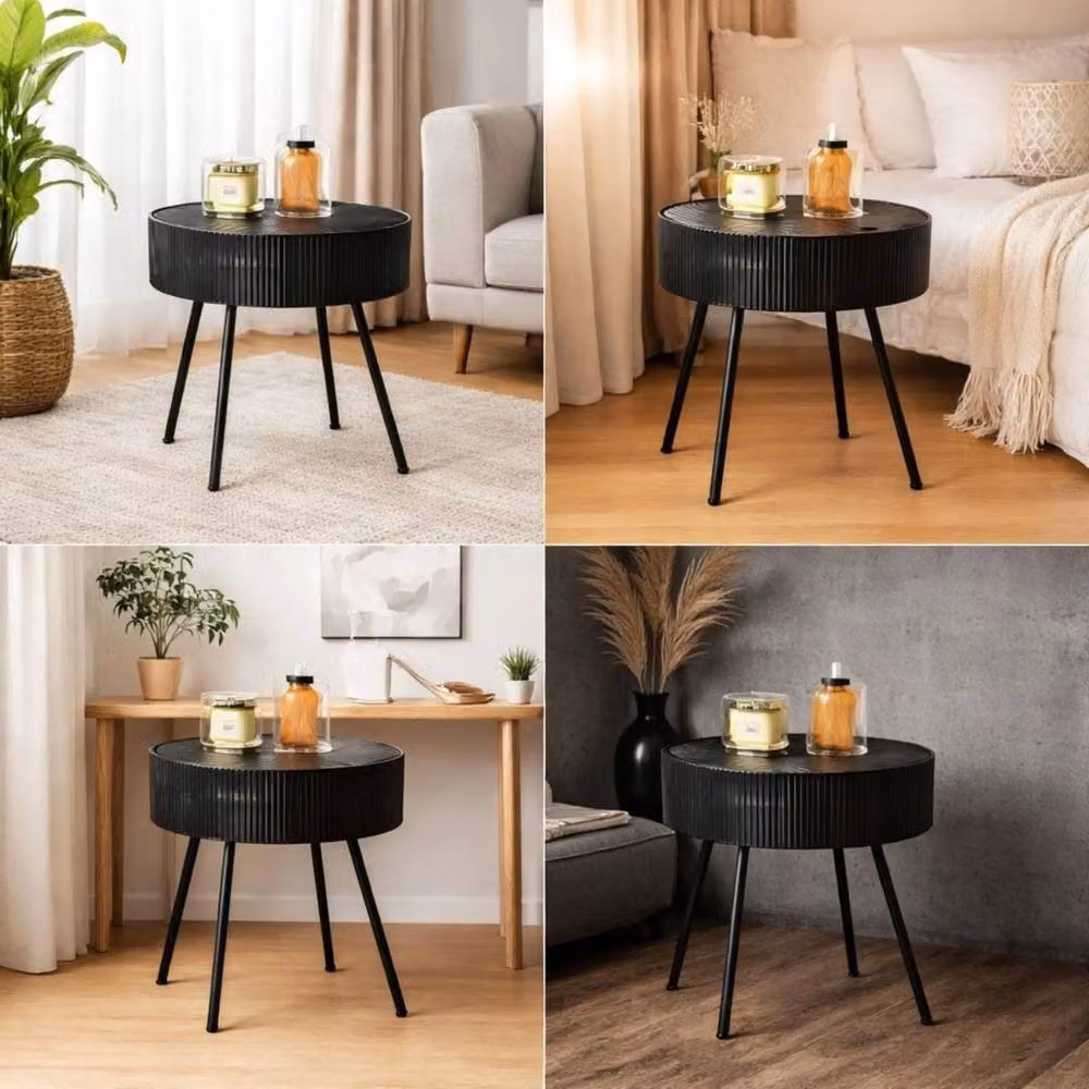EONLION Black Lift Top Coffee Table with Hidden Storage – 3