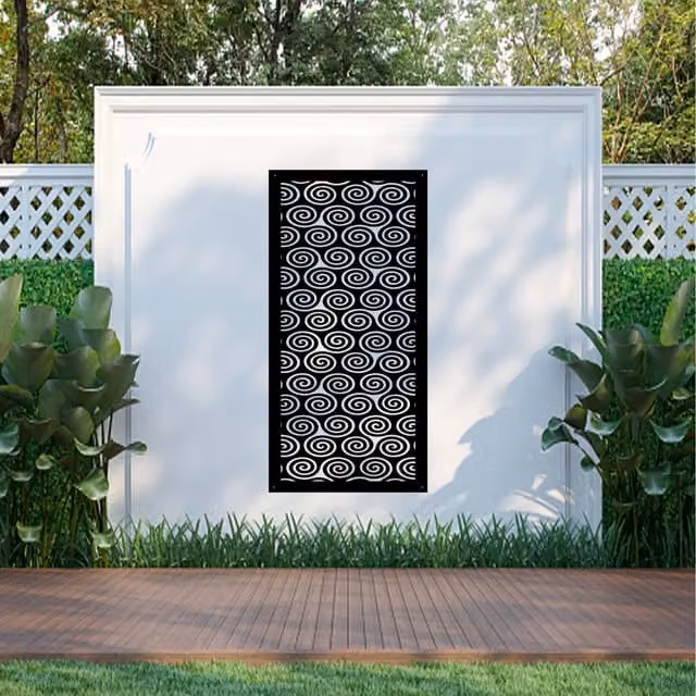 Laser Hut Ipsuler Black Geometric Metal Wall Art