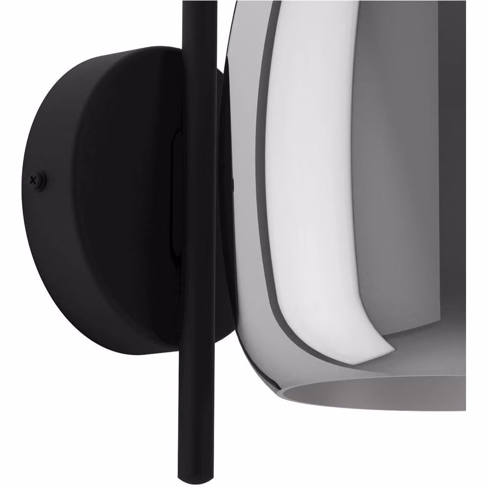 Loops Modern Black Metal and Glass Wall Light for Indoor Home Decoration – 3