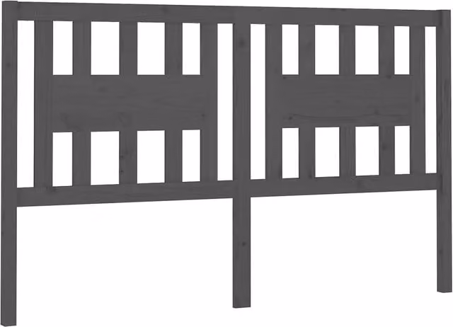 Berkfield Home Grey Rustic Solid Pine Wood Headboard, W: 206 cm, D: 4 cm, H: 100 cm – 1
