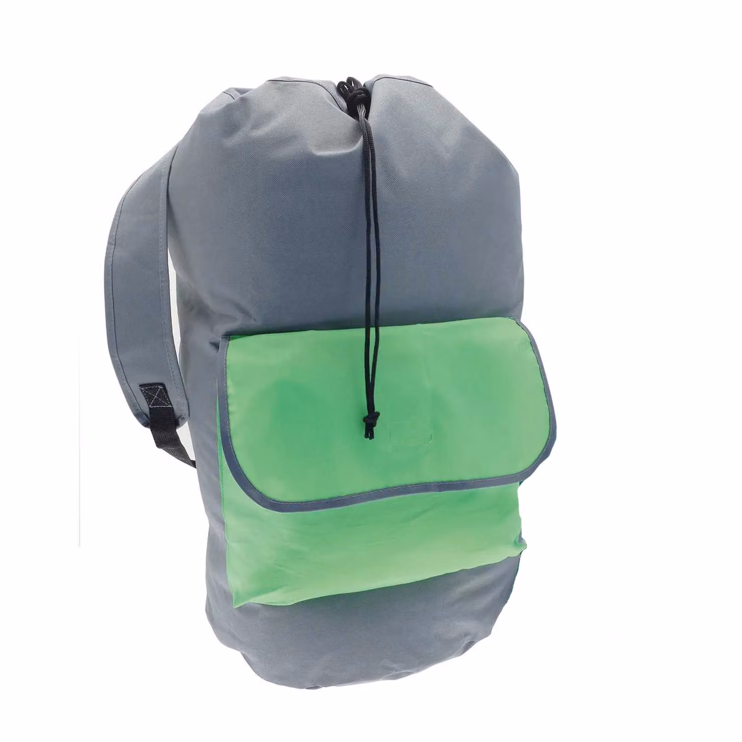 H&L Colour Block Laundry Bag in Grey with Handles – 2