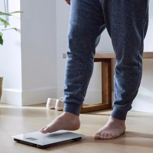 Omron HN300T2 Intelli IT Smart Bluetooth Bathroom Scales with BMI Tracking in Grey and White – 6