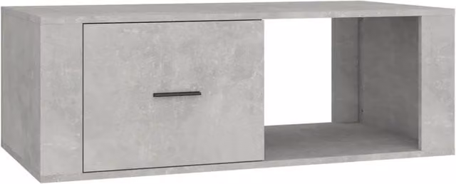 Berkfield Home Modern Rectangular Coffee Table in Concrete Grey, W/D/H: 100 x 50.5 x 35 cm