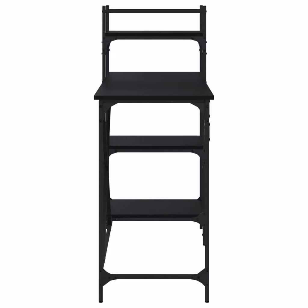 Berkfield Home Computer Desk with Shelves in Black, W/D/H: 120 x 47 x 109 cm – 5