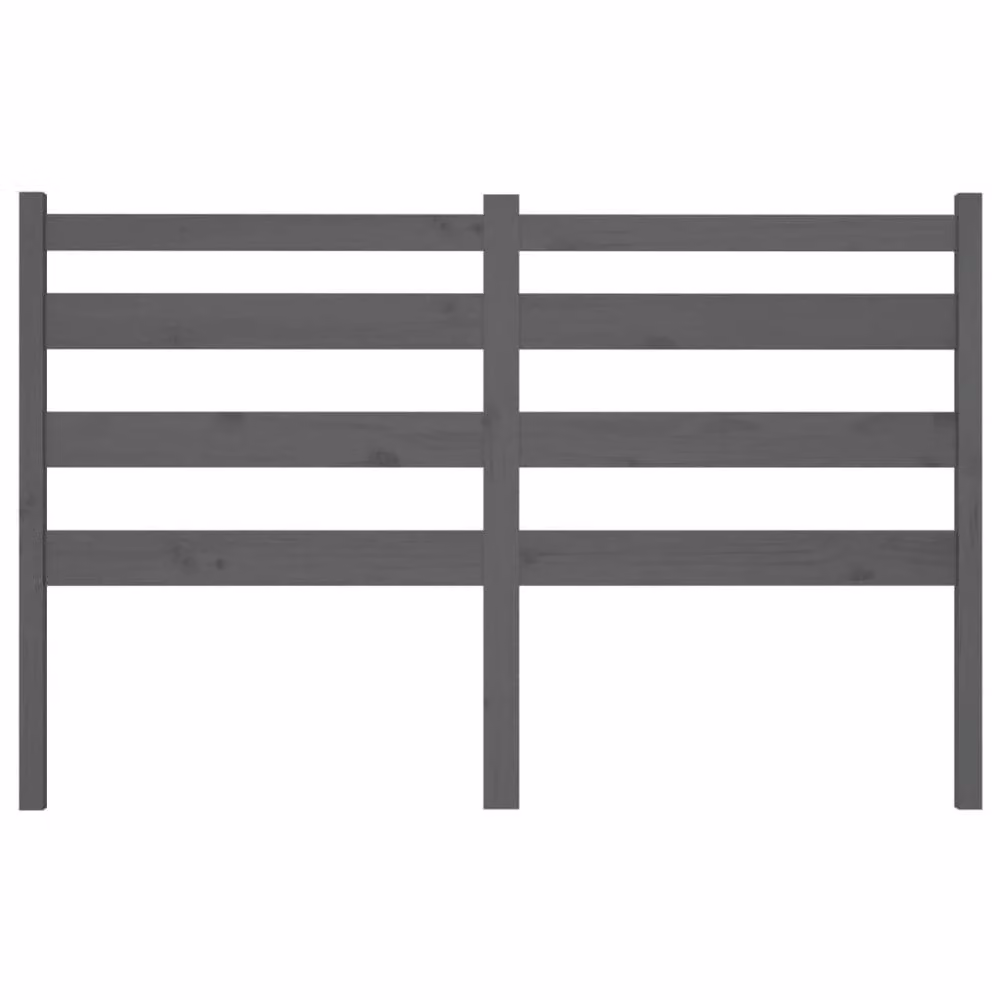 Berkfield Home Grey Rustic Solid Pine Wood Bed Headboard W/D/H: 206 x 4 x 100 cm – 3