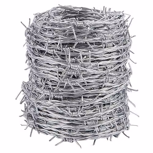 Green Blade BB-CW121 Galvanised Steel Barbed Wire in Green and Silver with Plastic Carry Tub – 1