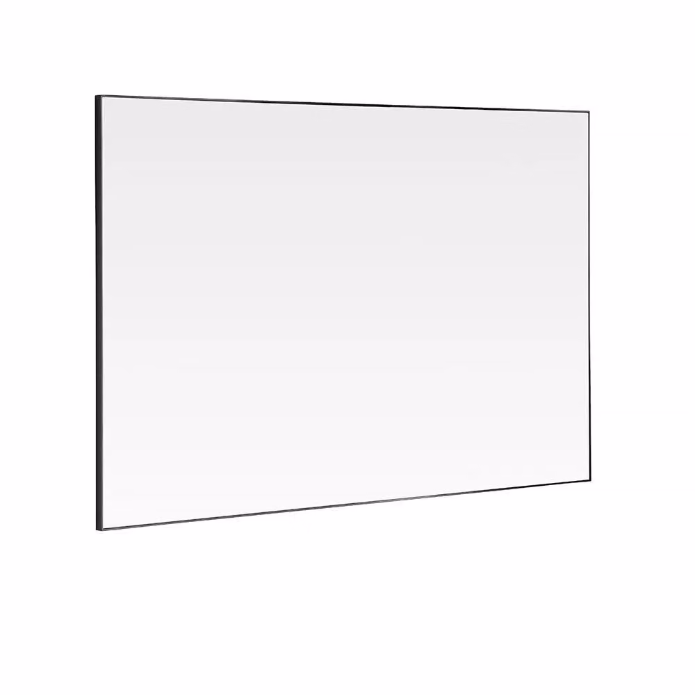 Yearn Mirrors Minimalist Black Rectangular Hanging Mirror W: 120 cm, H: 80 cm – 2