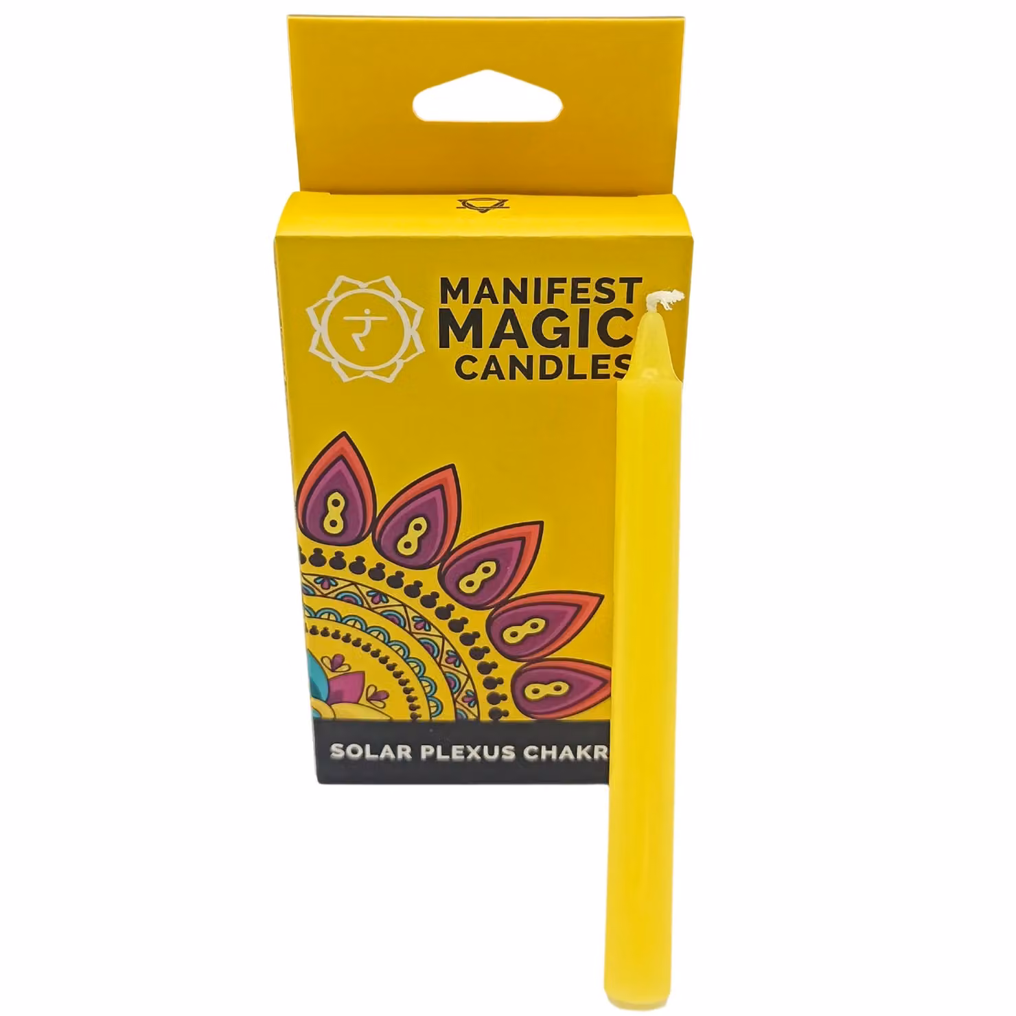 KDMD Manifest Magic Yellow Solar Plexus Chakra Candles, Pack of 12 – 2
