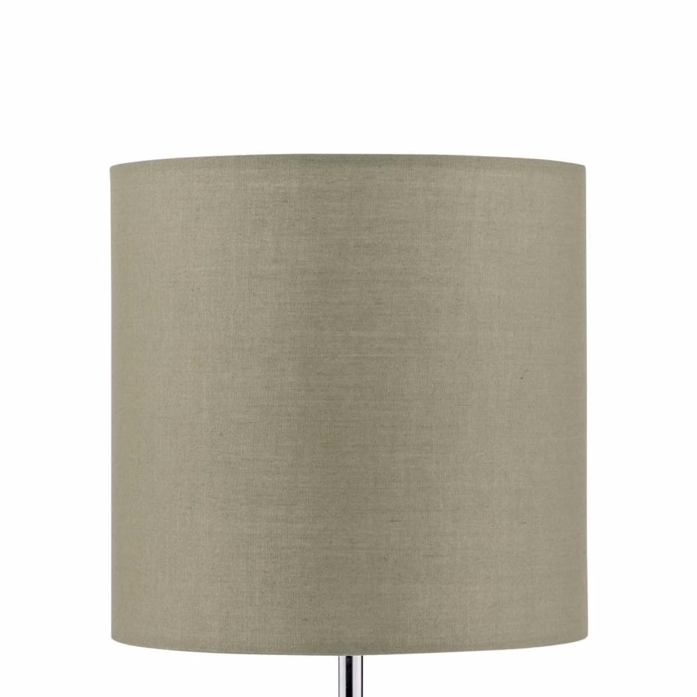 First Choice Lighting Sage Green Textured Cotton Cylinder Table Shade, Diameter: 17 cm – 2