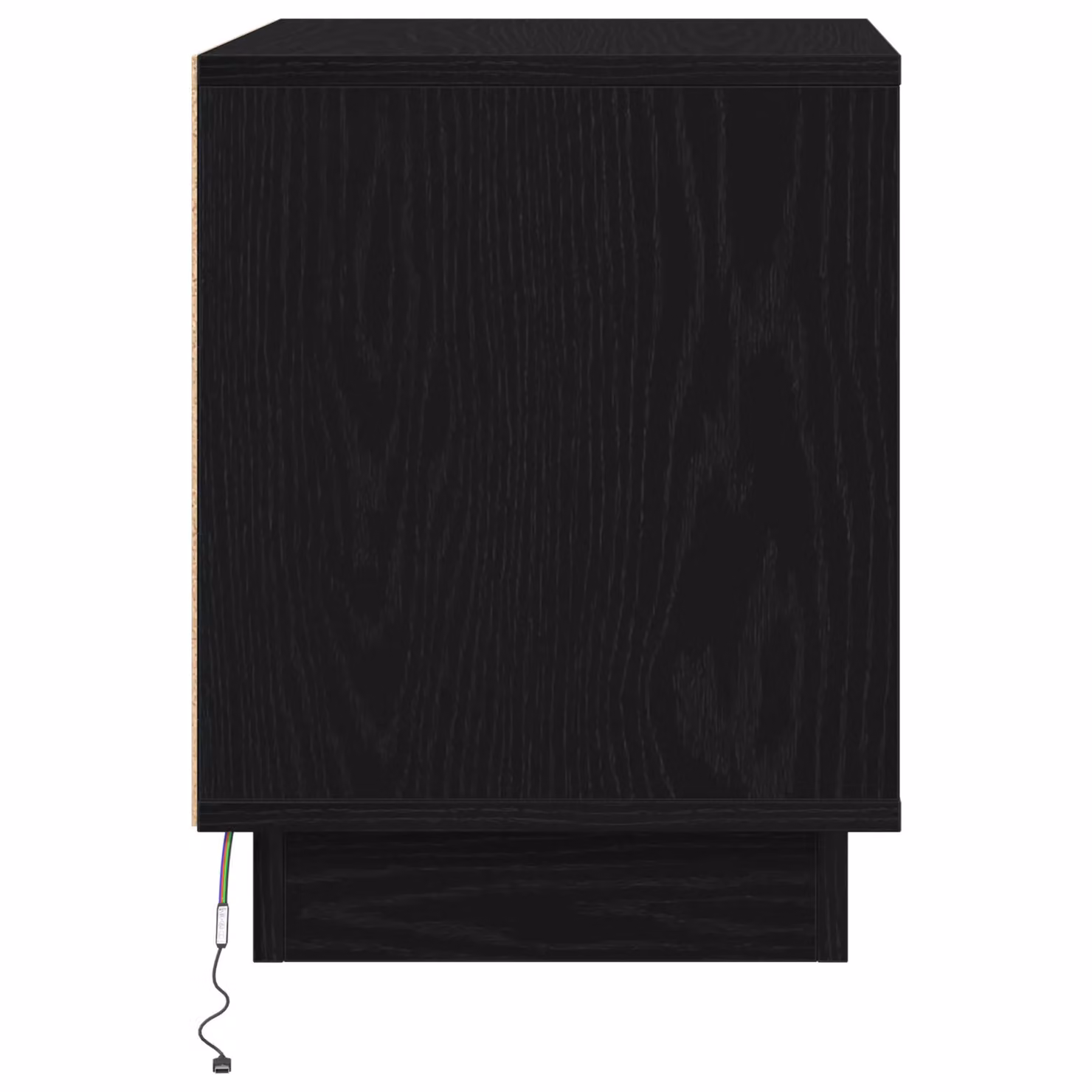 Berkfield Home Set of 2 Modern Black Oak Bedside Cabinets with Integrated LED Lights, W/D/H: 44 x 34 x 45 cm – 5