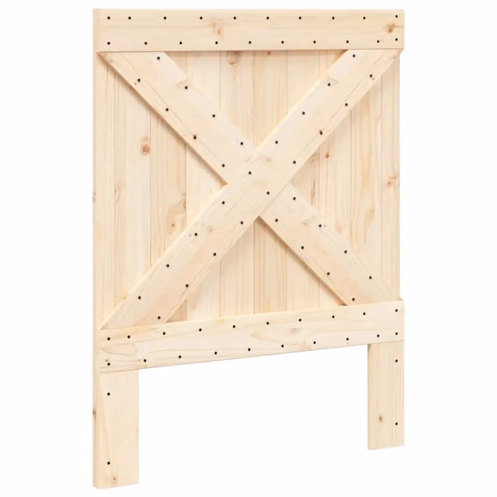 Berkfield Home Rustic Solid Wood Pine Headboard, Brown, W: 80 cm, H: 104 cm