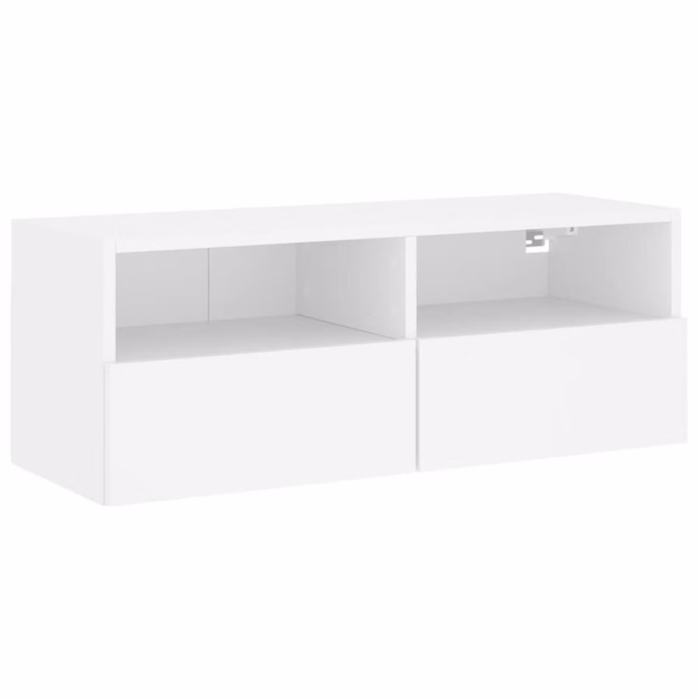 Berkfield Home White Modern Wall Mounted TV Cabinet W/D/H: 80 x 30 x 30 cm – 3