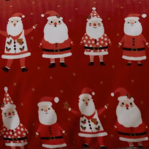 Bedlam Jolly Santa Reversible Christmas Fleece Duvet Cover and Pillowcase Set in Red and White, W/D/H: 200 x 200 cm – 2