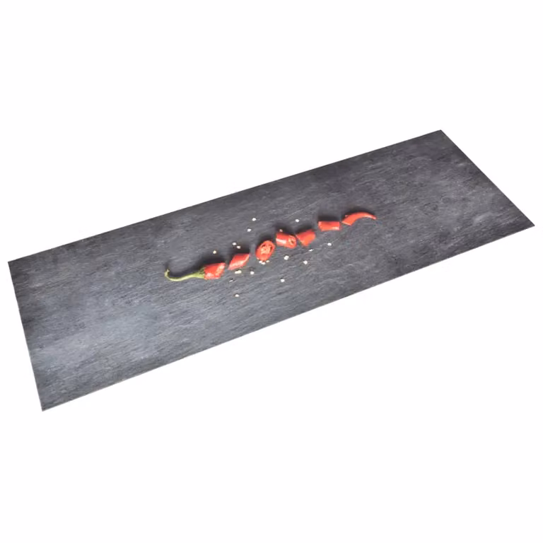 Berkfield Home Pepper Washable Non-Slip Kitchen Carpet, Grey/Multicolour, W: 45 cm, L: 150 cm