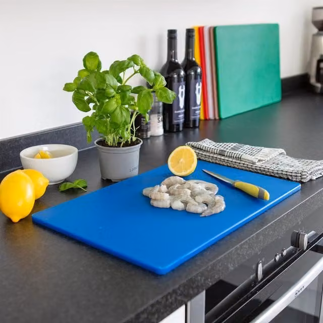 Argon Tableware Blue Plastic Rectangular Chopping Board, W: 45 cm, D: 30 cm