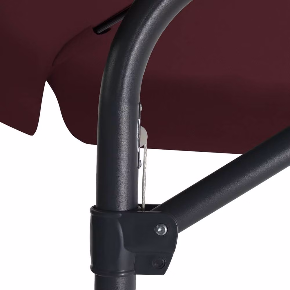 Berkfield Home Garden Parasol with Steel Pole, Red, 300 cm – 3