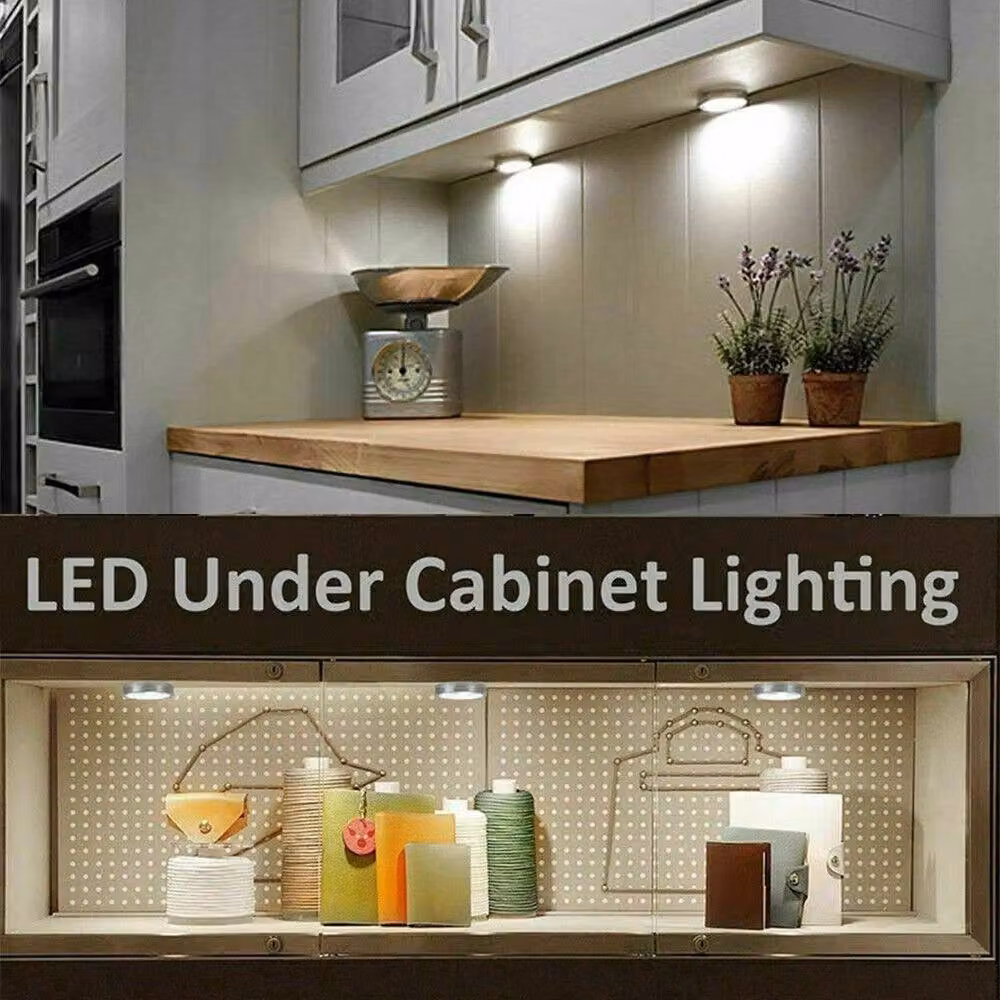PAWNORA 3x LED Under Cabinet Lighting Kit in White, Cool White 6000K – 4