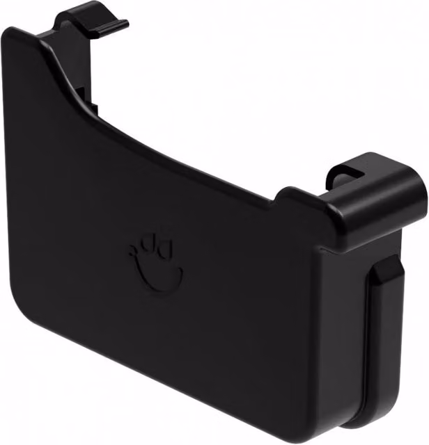 Galeco Square Gutter Large Left Hand Stopend, 135mm, Black