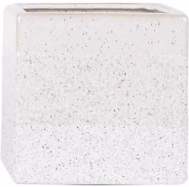 KDMD Hortus White Bordeaux Stoneware Cube, H 12.5 cm x W 12.5 cm