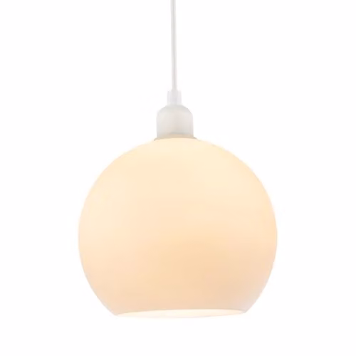 Happy Homewares Classic Opal White Glass Sphere Pendant Lighting Shade W/D/H: 17 x 17 x 20 cm