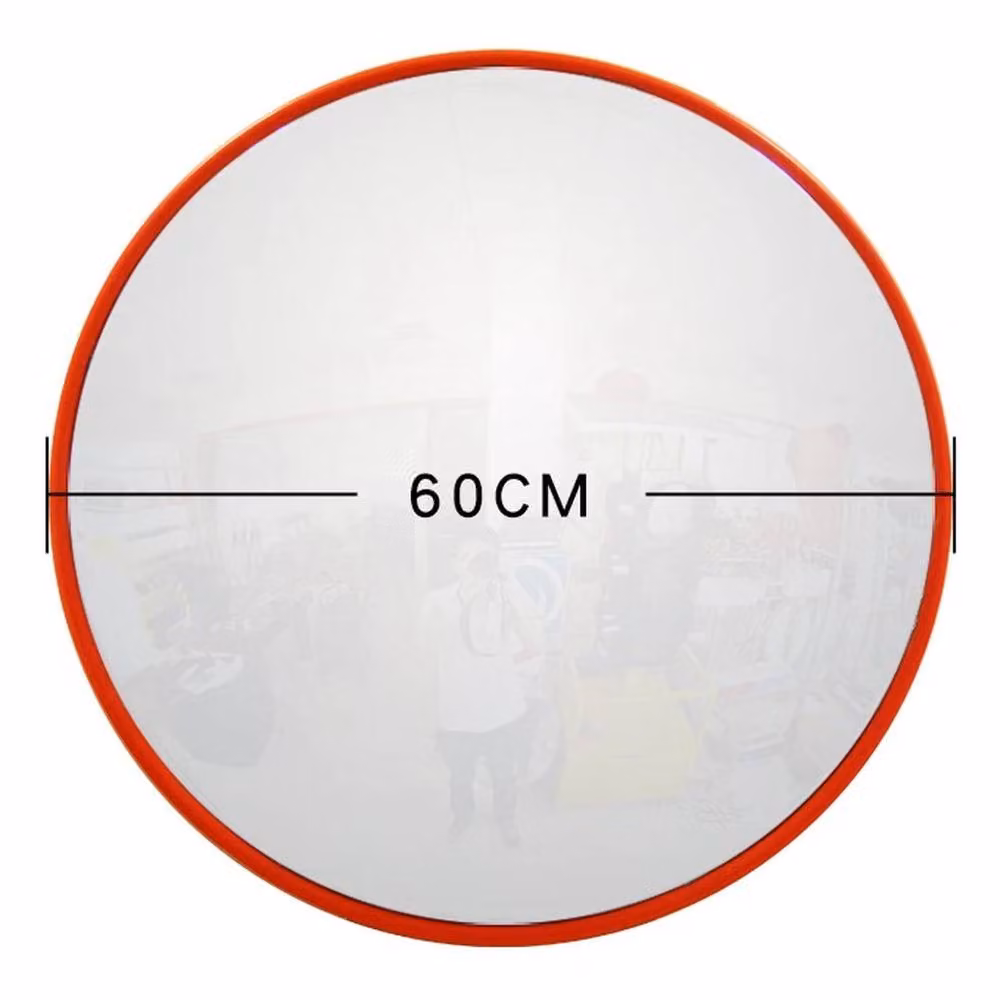 NESTLUNE Orange Wide Angle Convex Traffic Security Mirror, W: 100 cm, D: 15 cm – 2