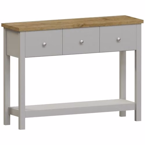 Vida Designs Arlington 3 Drawer Console Table in Grey – 2