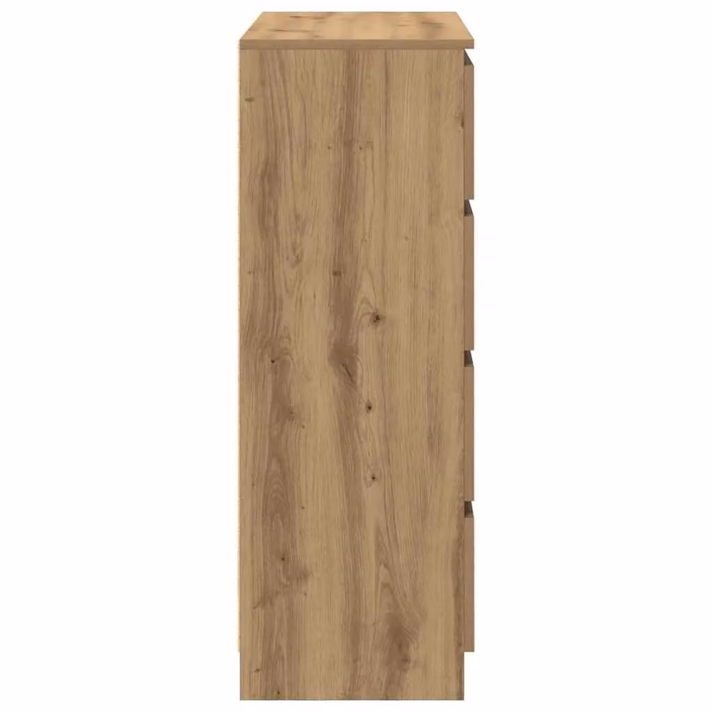 Berkfield Home Artisan Oak Sideboard in Brown, W/D/H: 80 x 35 x 99 cm – 2