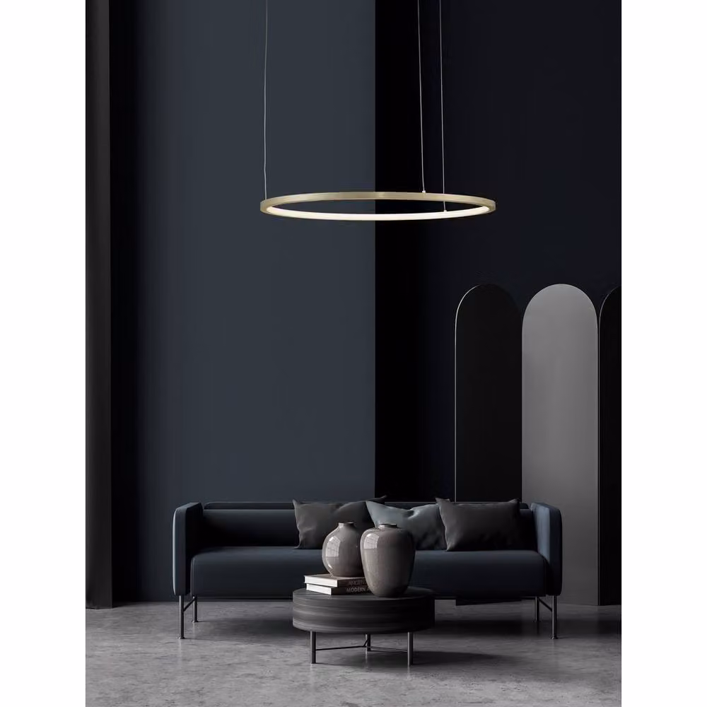 Netlighting Tarquin Gold Aluminium LED Pendant Light, 36W, 1980Lm, 3000K Warm White – 2