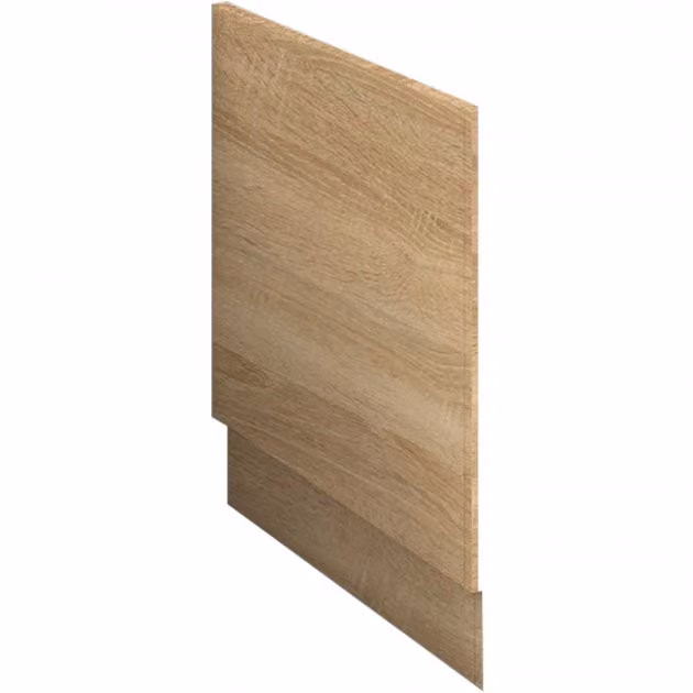 Royal Bathrooms Natural Oak Shower Bath End Panel, Brown, Height: 80 cm