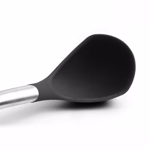 Cuisipro Silicone and Stainless Steel Ladle, Black, Length: 31 cm – 2
