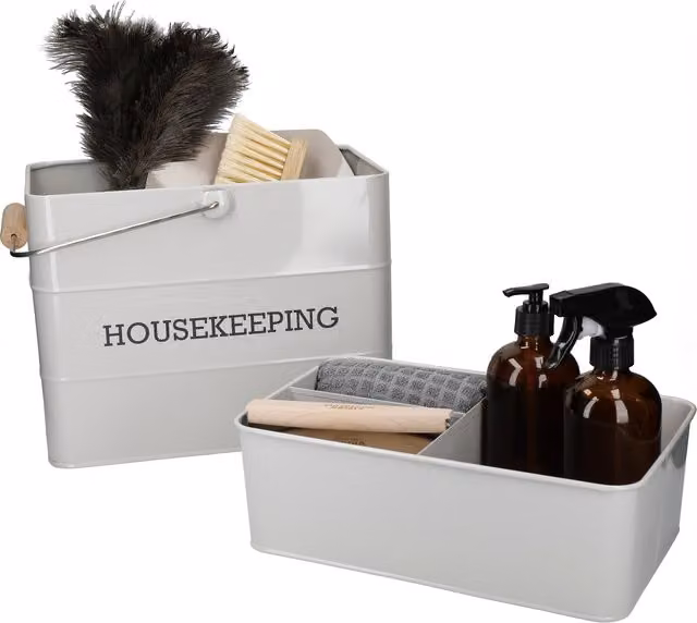 KitchenCraft Living Nostalgia Housekeeping Tin in Grey