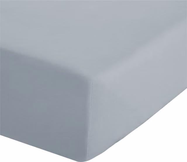 Catherine Lansfield Easy Iron Percale Combed Polycotton Extra Deep King Fitted Sheet, Duck Egg Blue, W/D/H: 150 x 200 x 35 cm